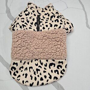 BEIGE CHEETAH DOG COAT